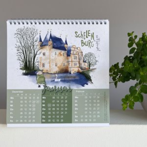 Tischkalender Ansicht Januar mit Schelenburg