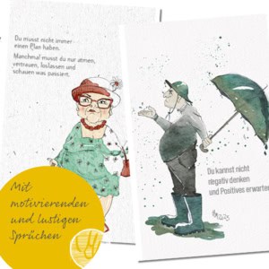 Detailansicht der Zeichnungen mit Spruch